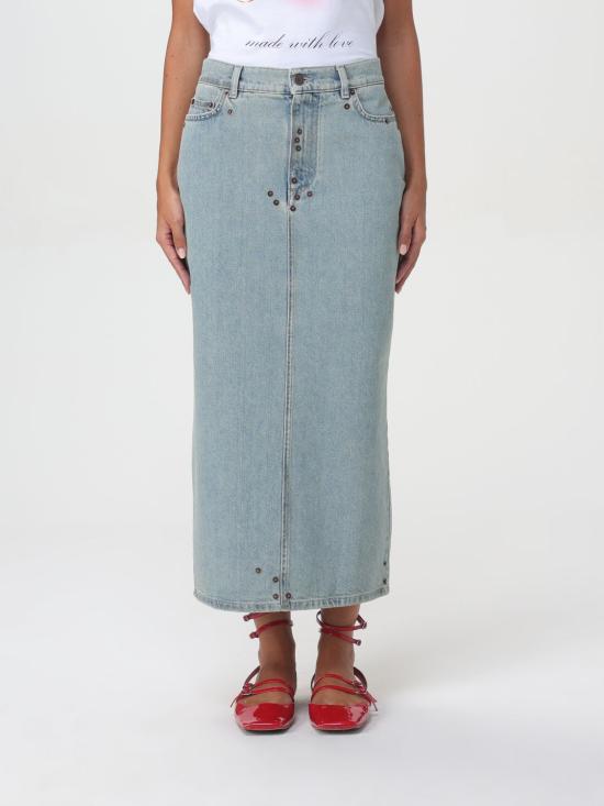 25FW 모스키노 데님 스커트 01185422 0349 Blue