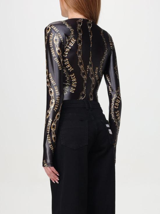 24FW 베르사체 긴팔 티셔츠 77HAM2A1JS417 G89 Black - VERSACE