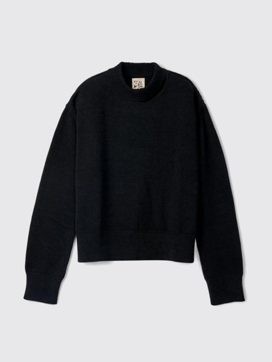 26SS 캠퍼 스웨터 AU00011 002 MELANGE KNIT SWEATER 0 Black