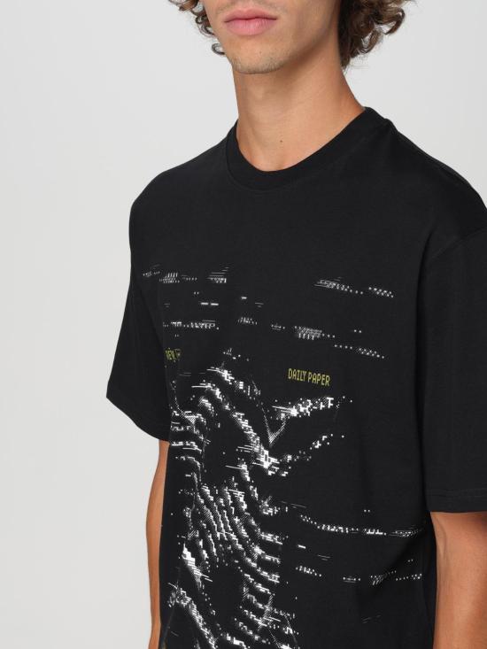 24FW 데일리 페이퍼 반팔 티셔츠 2421085 Black - DAILY PAPER