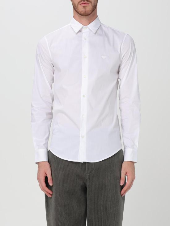 25FW 엠포리오 아르마니 긴팔 셔츠 8N1C091NI9Z 0100 White