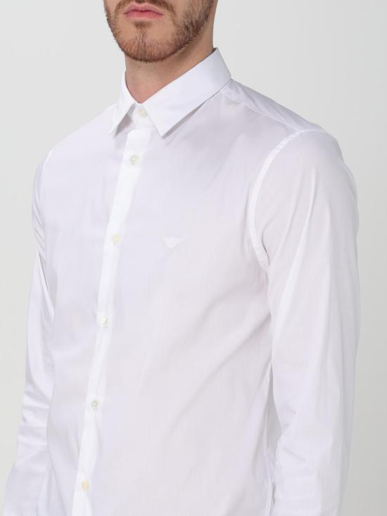 25FW 엠포리오 아르마니 긴팔 셔츠 8N1C091NI9Z 0100 White - EMPORIO ARMANI