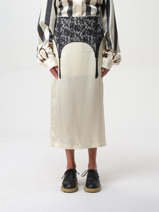 25FW 모스키노 미디 스커트 01075457 1004 White