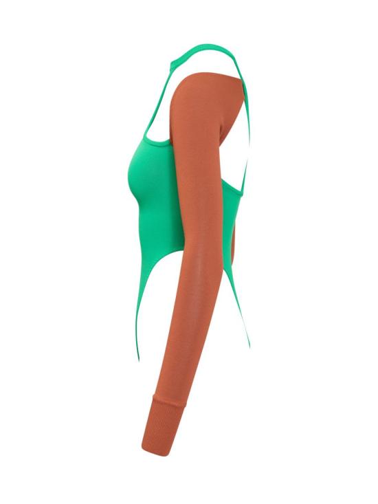  알레산드로 비질란테 바디수트 티셔츠 TO05KNVI EMERALDRE GREEN - ALESSANDRO VIGILANTE