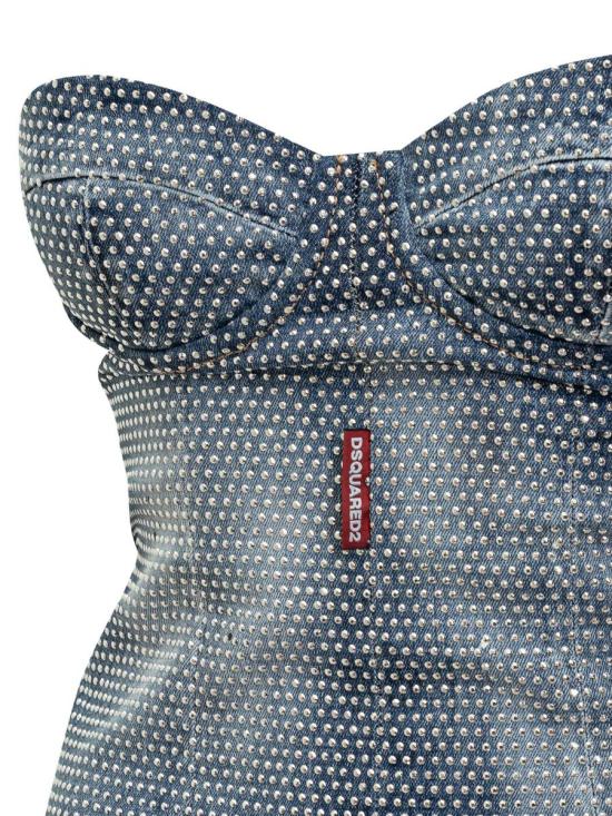  디스퀘어드2 숏 원피스 S72CV0482S30342 470 BLUE - DSQUARED2