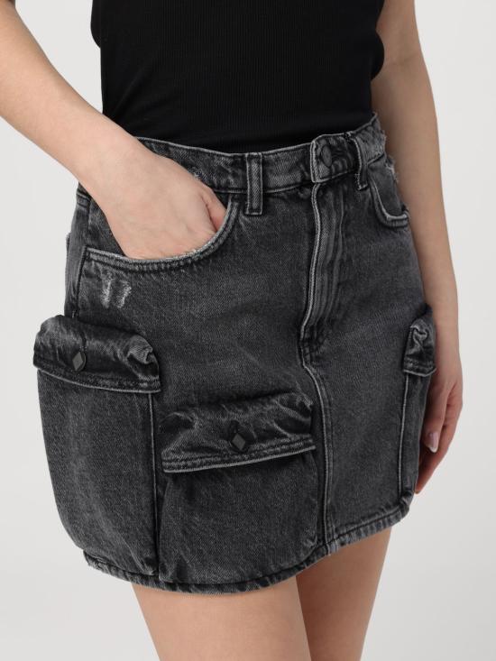  아미시 데님 스커트 AMD077N0952503 998 Black - AMISH