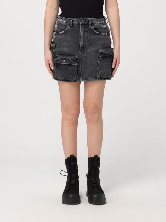  아미시 데님 스커트 AMD077N0952503 998 Black