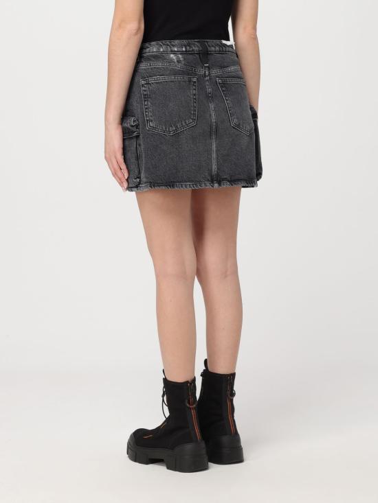  아미시 데님 스커트 AMD077N0952503 998 Black - AMISH