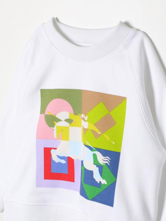 25FW [키즈] 버버리 트레이닝 상의 8079788 White - BURBERRY