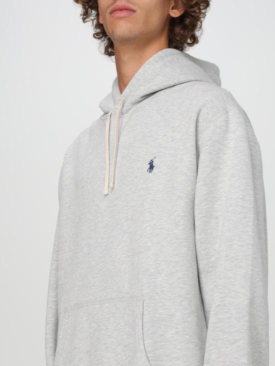 25FW 폴로 랄프로렌 포니 자수 플리스 후드 티셔츠 710766778 006 Grey - POLO RALPH LAUREN