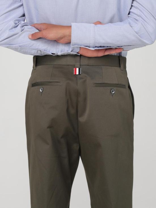 25FW 톰브라운 스트레이트 팬츠 MTU320UF0576 320 Green - THOM BROWNE