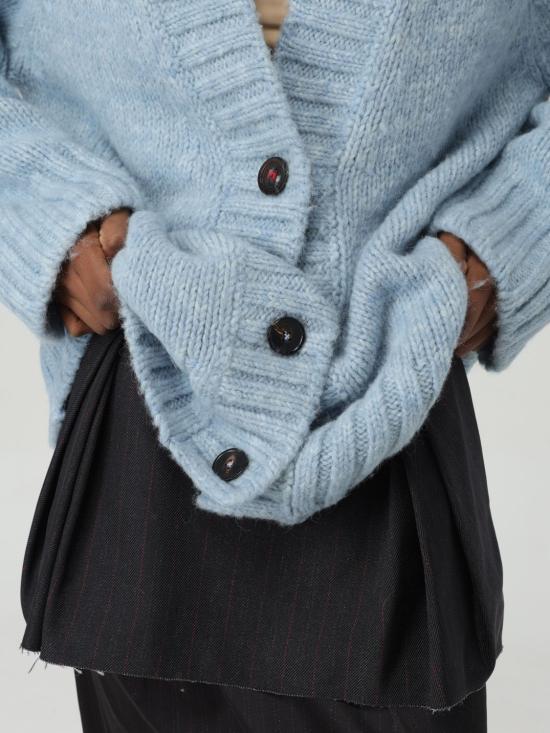  마르지엘라 가디건 SI0GP0004S17802 488M Gnawed Blue - MAISON MARGIELA