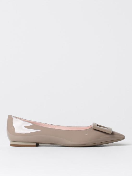  로저비비에 고메틴 래커드 버클 발레리나 플랫 RVW57527920D1P C415 Dove Grey