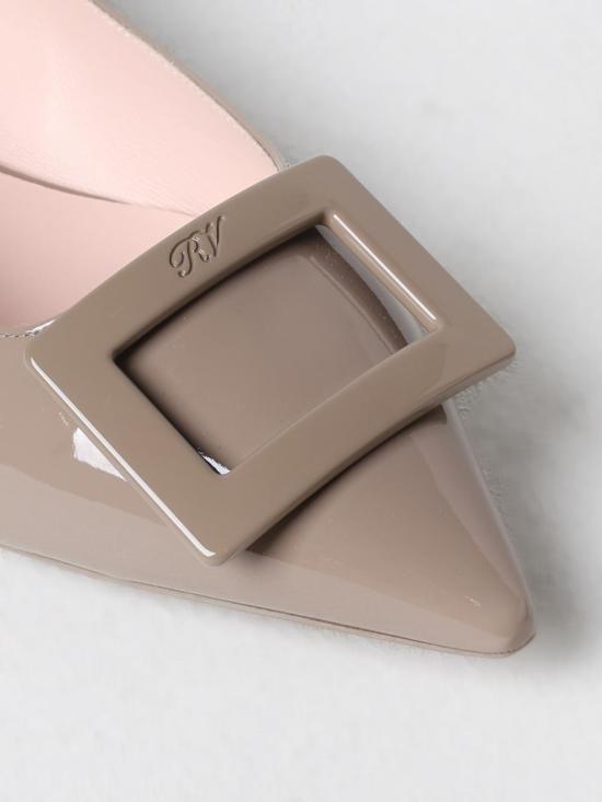  로저비비에 고메틴 래커드 버클 발레리나 플랫 RVW57527920D1P C415 Dove Grey - ROGER VIVIER