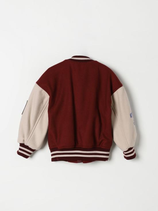 25FW [키즈] 돌체앤가바나 봄버 자켓 L42B54G7NOP S9000 Burgundy - DOLCE & GABBANA