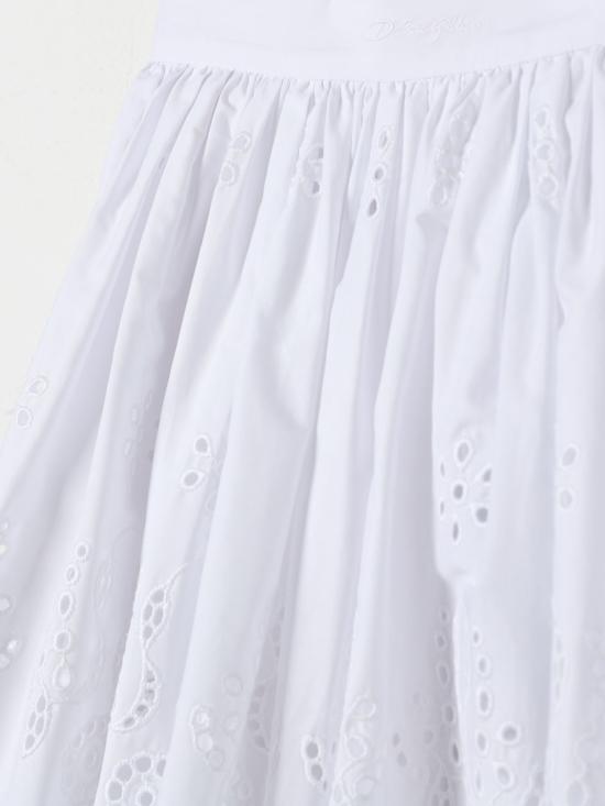 25FW [키즈] 돌체앤가바나 스커트 L55I25FG5BK W0800 White - DOLCE & GABBANA