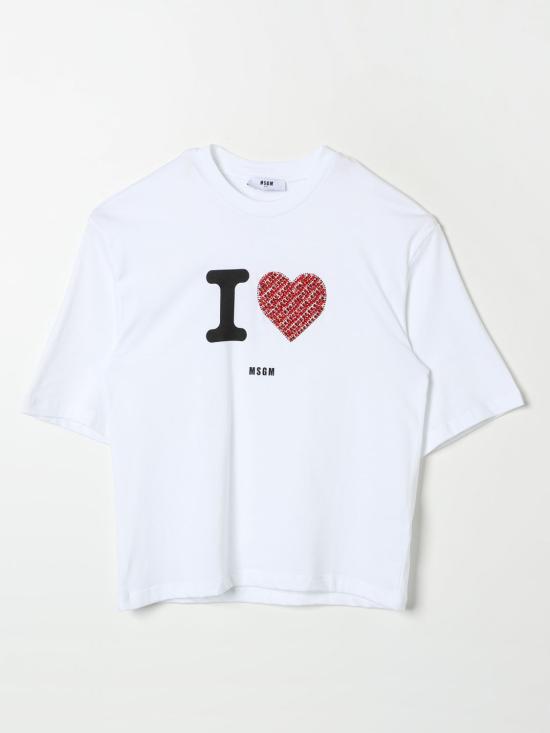 25FW [키즈] 엠에스지엠 티셔츠 F4MSJGTH143 001 White