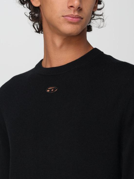 25FW 디젤 K 비에리 울 앤 캐시미어 스웨터 A124360GEAY 9XX Black - DIESEL