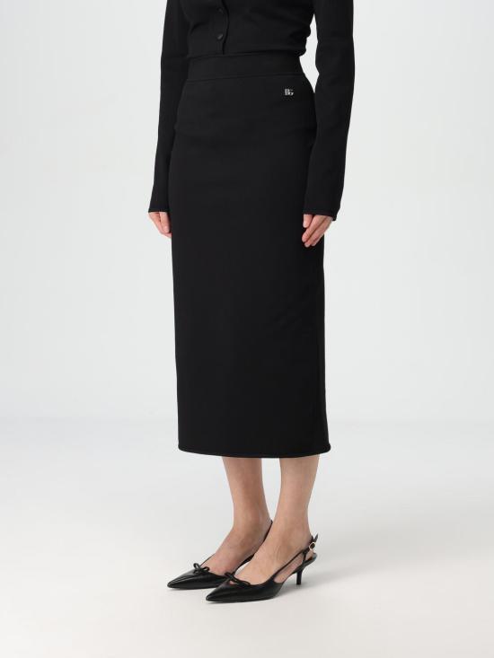 25FW 돌체앤가바나 롱 스커트 FXO10TJFMEX N0000 Black - DOLCE & GABBANA