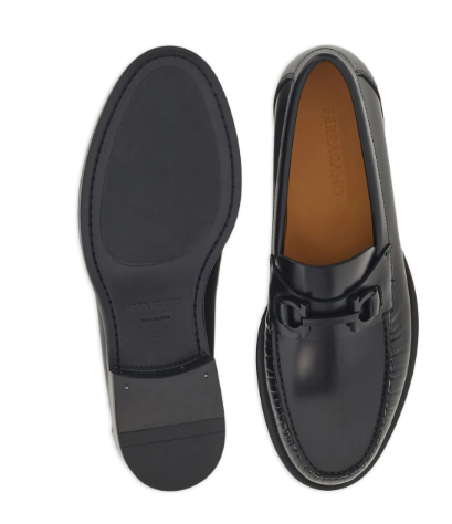  살바토레 페라가모 간치니 오너먼트 모카신 762689 021606NERO NEW BISCOTTO - SALVATORE FERRAGAMO