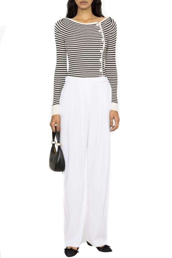  핑코 스트레이트 팬츠 1032357624Z15 White - PINKO