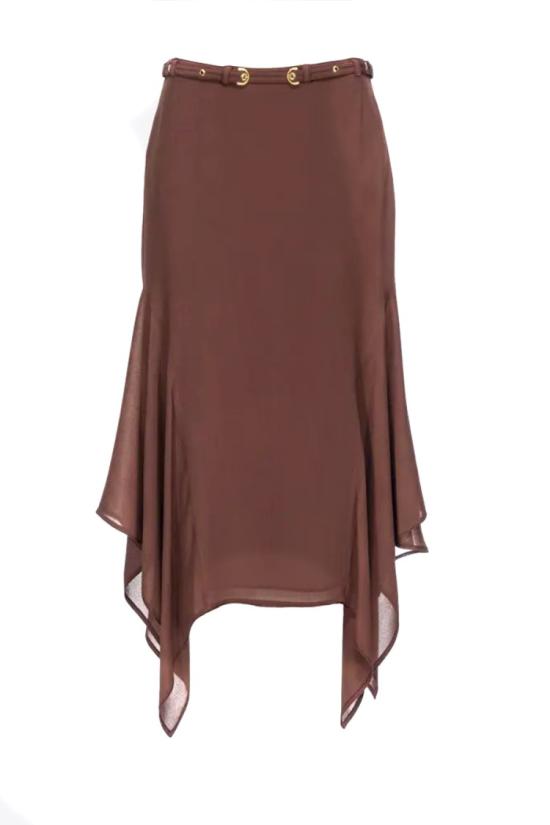  핑코 미디 스커트 103125A1O6L74 Burgundy