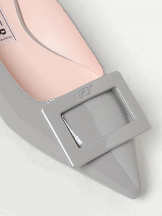  로저비비에 고메틴 래커드 버클 발레리나 플랫 RVW57527920D1P B206 Grey - ROGER VIVIER