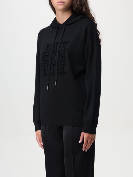 24FW 막스마라 후드 티셔츠 2421366262600 007 Black - MAX MARA