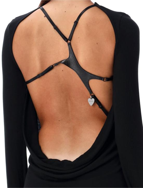 24FW 아크네 스튜디오 롱 원피스 A20720A20720 900 BLACK - ACNE STUDIOS