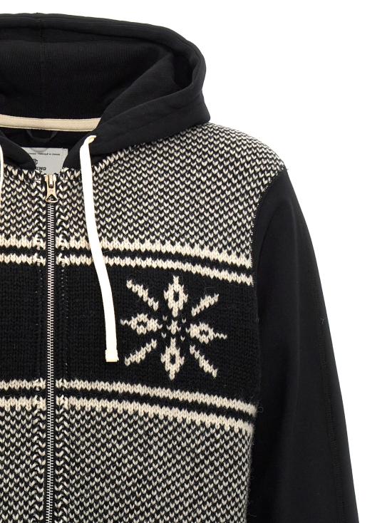  와타나베 준야 긴팔 티셔츠 WNT9011 White Black - JUNYA WATANABE