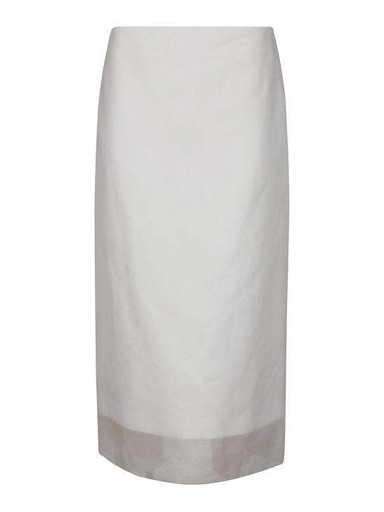 24FW 스포트막스 미디 스커트 241E15 White