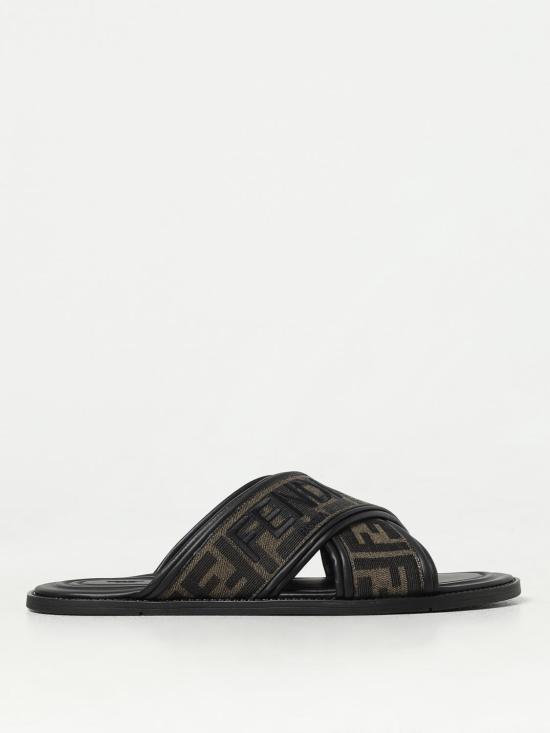 26SS 펜디 패브릭 슬라이드 7X1548AJZE F0R7R Brown