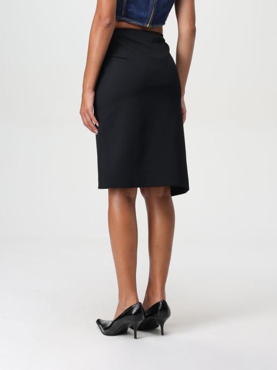 25FW 베르사체 미디 스커트 10157041A04649 1B000 Black - VERSACE