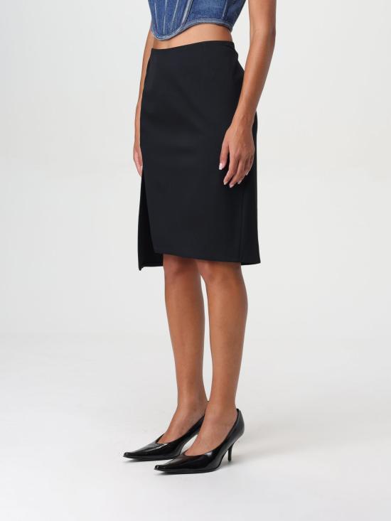 25FW 베르사체 미디 스커트 10157041A04649 1B000 Black - VERSACE