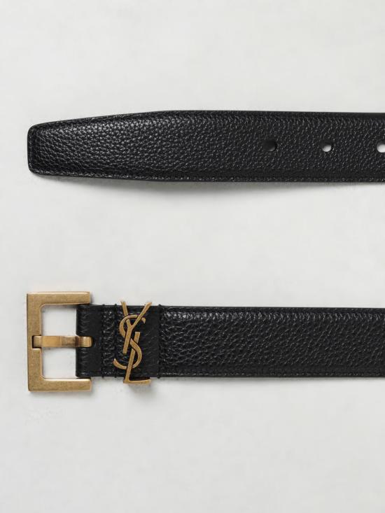 26SS 생로랑 모노그램 벨트 634440DTI0W 1000 Black - SAINT LAURENT