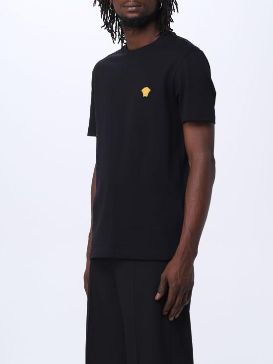 26SS 베르사체 반팔 티셔츠 10084811A08489 1B000 Black - VERSACE
