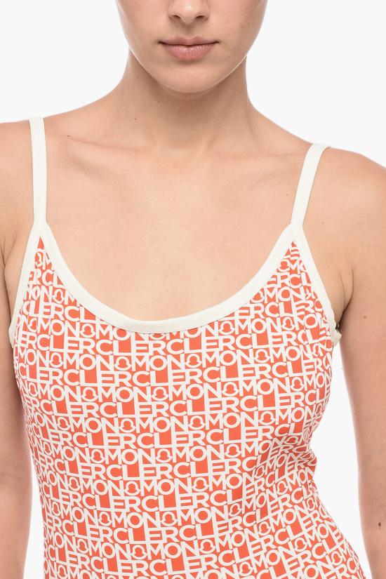  몽클레어 원피스 수영복 8N0000589A0Y30A Arancio Bianco - MONCLER