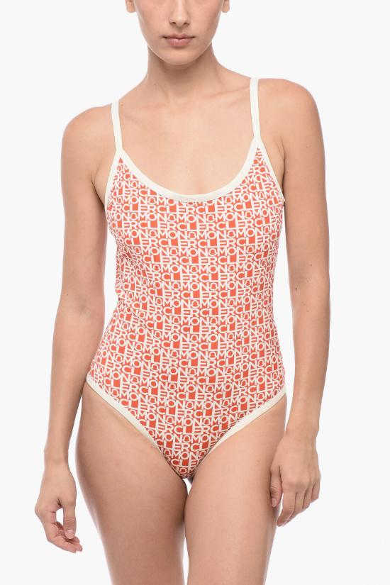  몽클레어 원피스 수영복 8N0000589A0Y30A Arancio Bianco