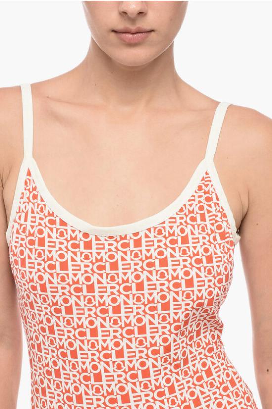  몽클레어 원피스 수영복 8N0000589A0Y30A Arancio Bianco - MONCLER