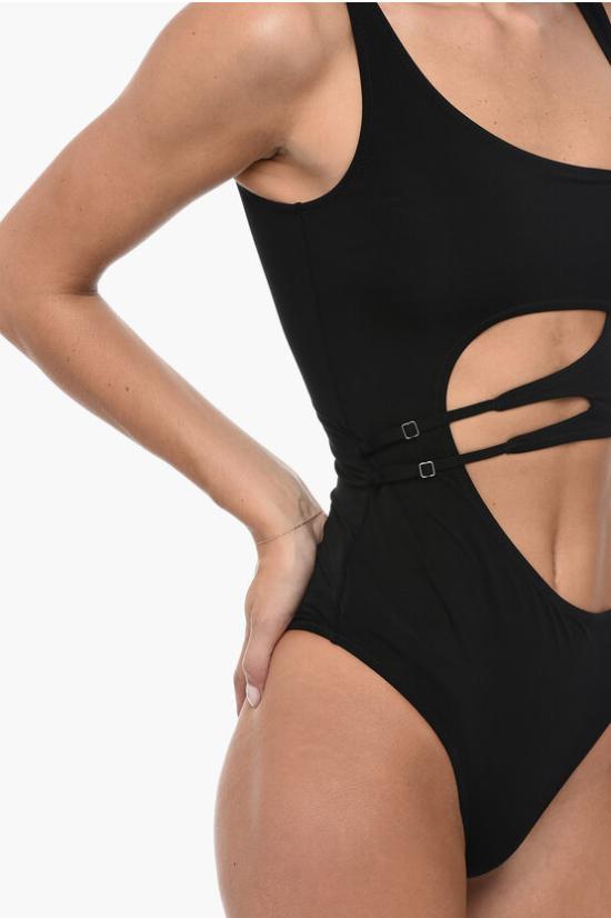  오프화이트 원피스 수영복 OWFC014F23 JER001 1000 Black - OFF WHITE