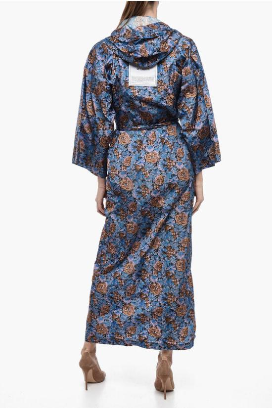  베트멍 코트 WAH19JA101 BLUEFLOWER Blu notte Rosa Multicolor - VETEMENTS