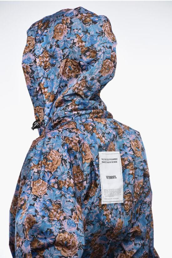  베트멍 코트 WAH19JA101 BLUEFLOWER Blu notte Rosa Multicolor - VETEMENTS