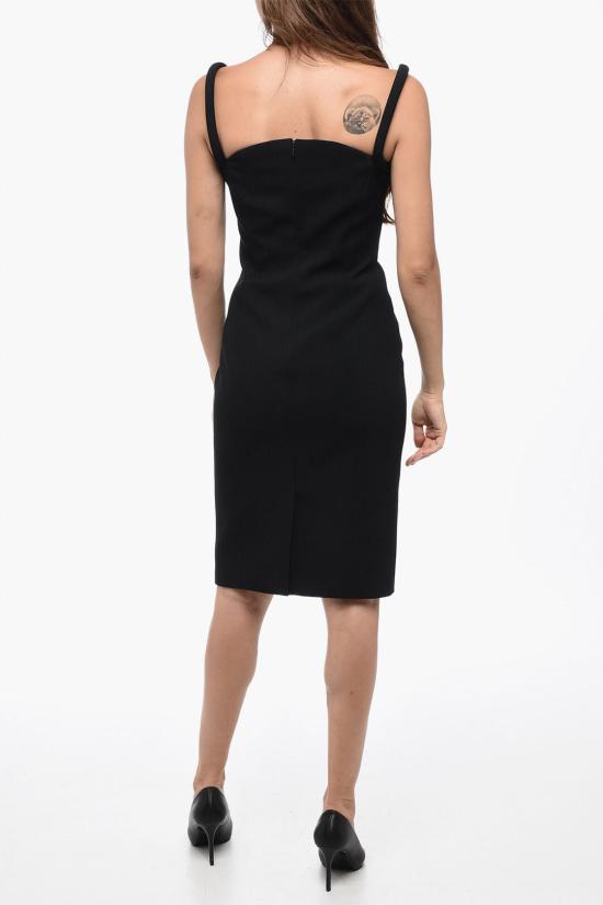  베르사체 미디 원피스 1012446 1A00540 1B000 Black - VERSACE