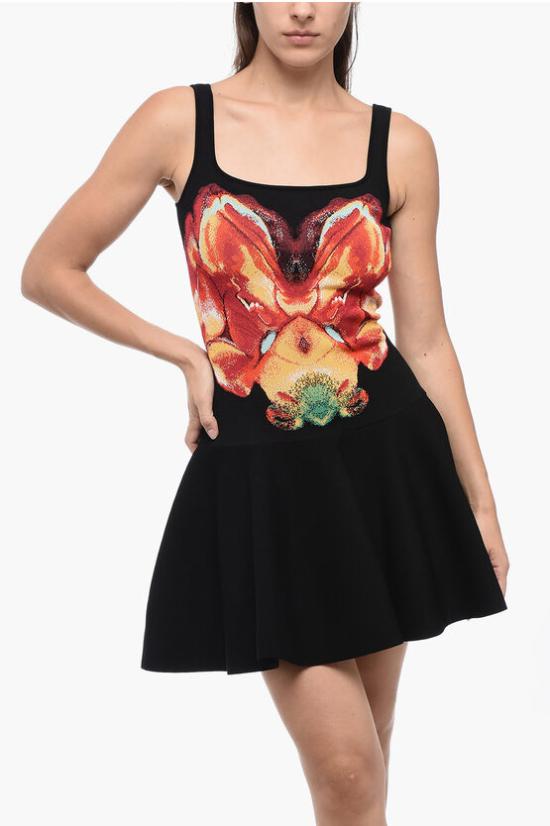  알렉산더 맥퀸 숏 원피스 758519 Q1A6G 1160 Black - ALEXANDER MCQUEEN