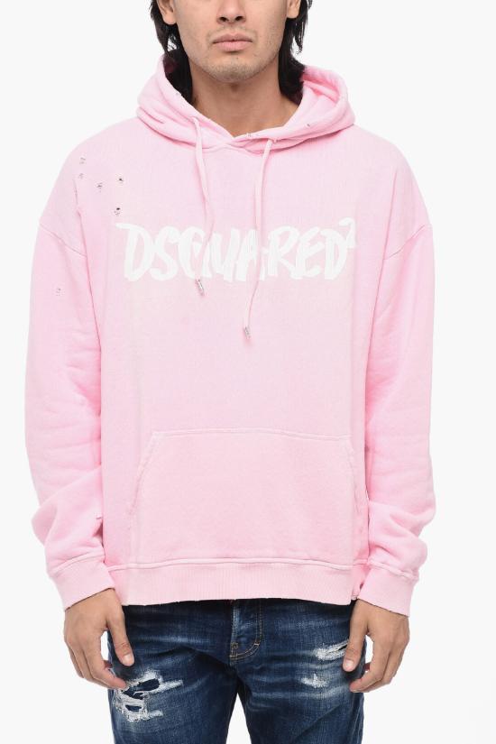  디스퀘어드2 후드 티셔츠 S71GU0608 S25140 242 Pink