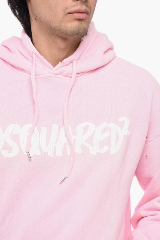  디스퀘어드2 후드 티셔츠 S71GU0608 S25140 242 Pink - DSQUARED2