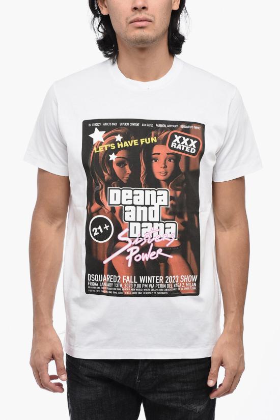  디스퀘어드2 반팔 티셔츠 S71GD1337 S23009 100 White