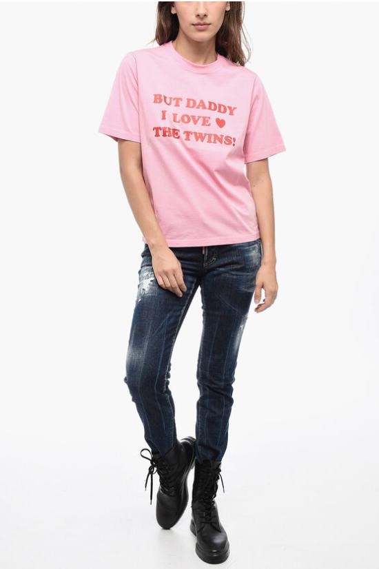  디스퀘어드2 반팔 티셔츠 S75GD0350 S22427 237 Pink - DSQUARED2