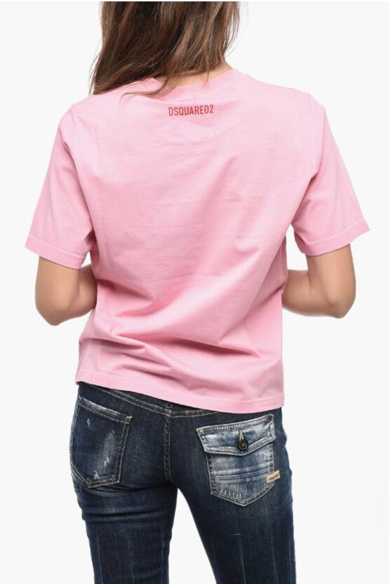  디스퀘어드2 반팔 티셔츠 S75GD0350 S22427 237 Pink - DSQUARED2