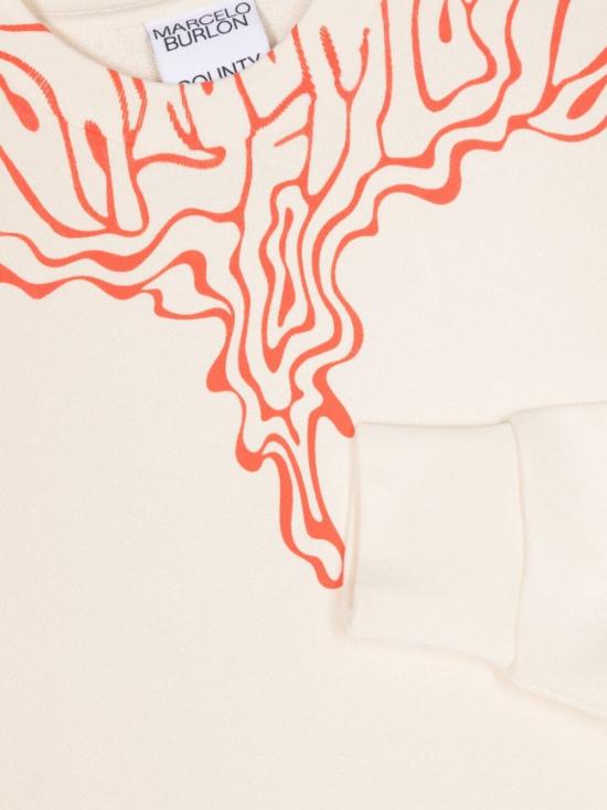  [키즈] 마르셀로 불론 트레이닝 상의 CBBA001F23FLE003 6F20 ECRU ORA - MARCELO BURLON